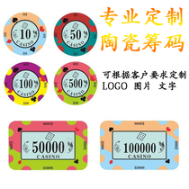 Ceramic Chips Customized Texas poker Baekke Ceramics Chips Custom Picture LOGO