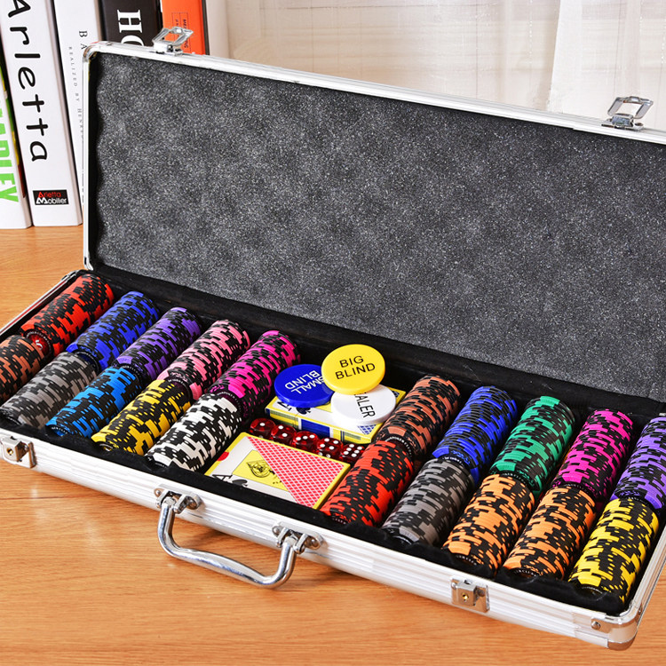 Chips 14 grams crown wheat Texas Hold'em suit Baccarat blackjack chip coin portable aluminum box box set