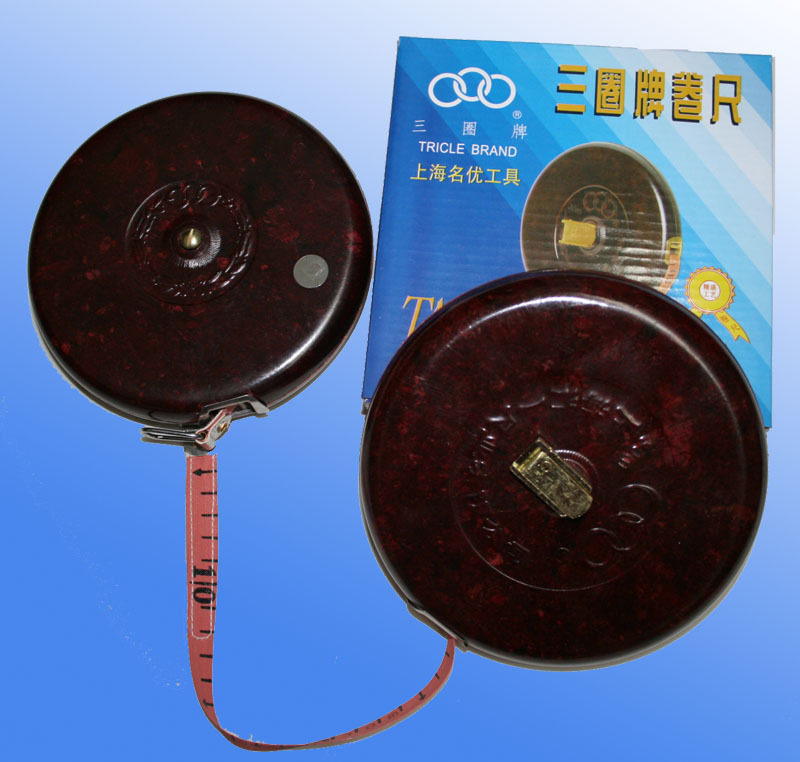 Three circles 30 meters rubber shell cloth tape measure TA-B30M black technology