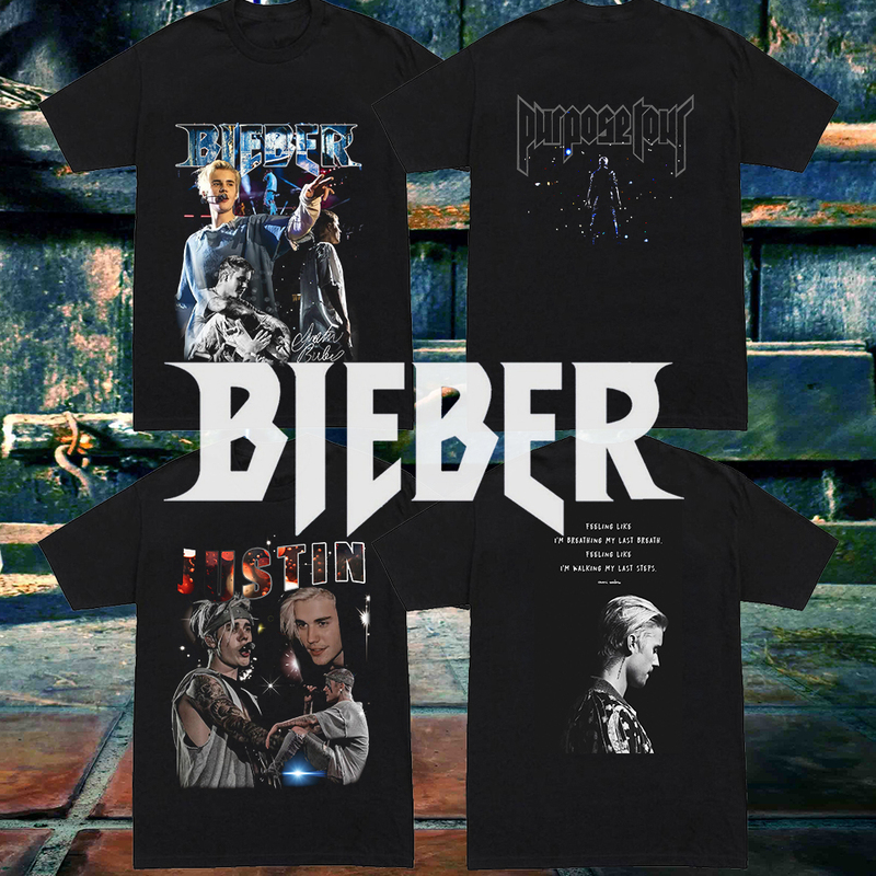Bieber Justin Bieber Long and Short Sleeve T-Shirts, Youthful Trendy Niche American High Street Loose Fit Pure Cotton Splatter Ink Bieber Justin Bieber Long and Short Sleeve T-Shirts, Youthful Trendy Niche American High Street Loose Fit Pure Cotton Splatter Ink