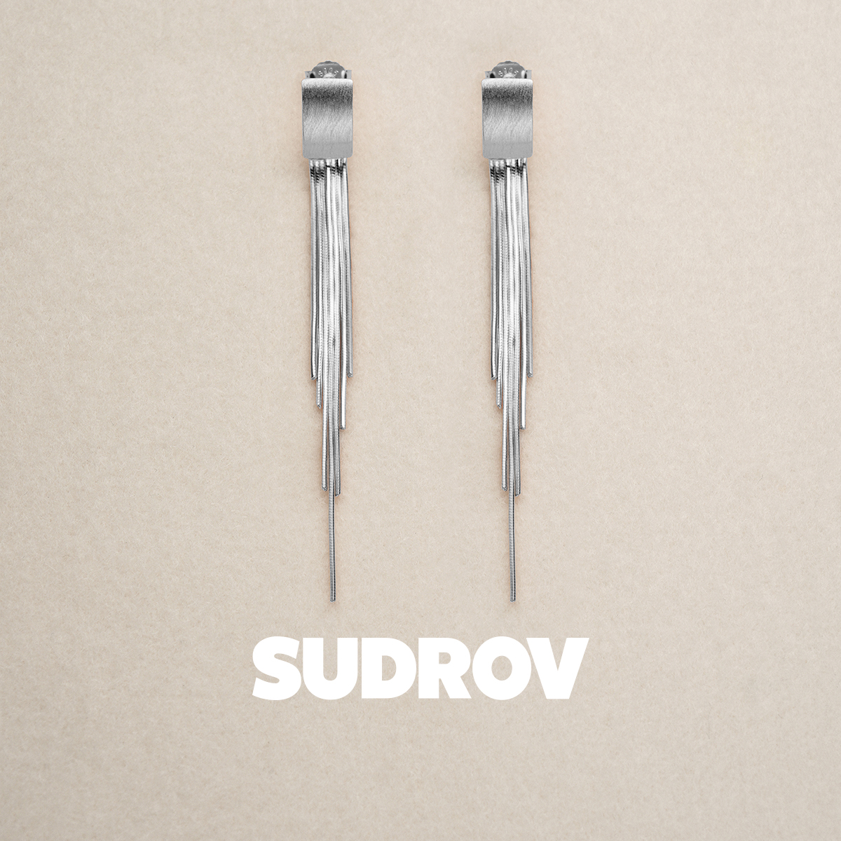 Vegetarian 925 Silver Lukewarm Wind Earrings Design Sensation Ear Accessories Long flow Su Xiaodei Ear Spikes Earrings-Taobao