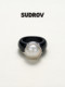Sudrov Sujue Light Luxury Design 틈새 시장 고급 기질 Mabe Black Agate Ring Girls의 생일 선물 반지