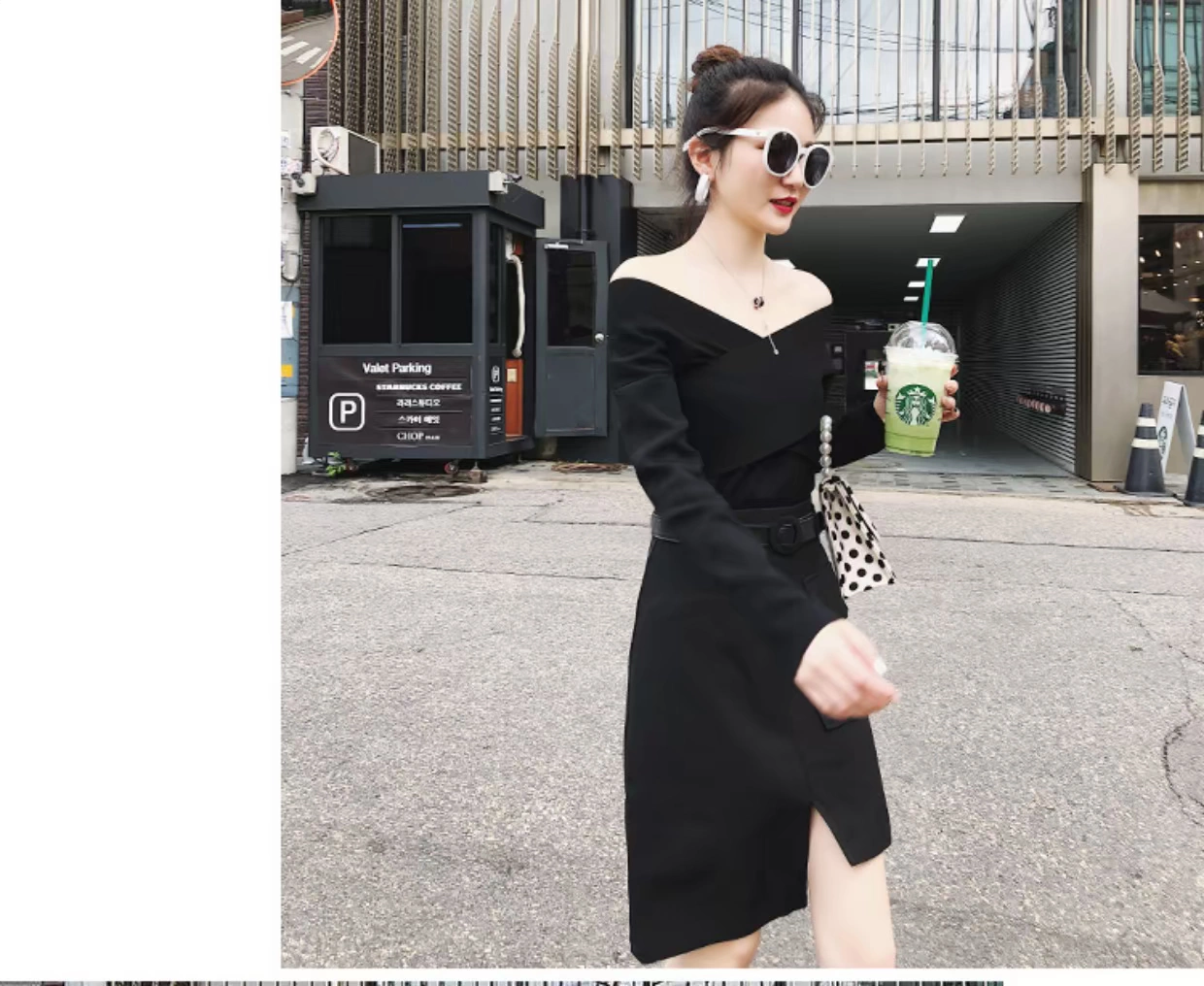 Zhang Daren 2018 mùa thu mới cỡ lớn nữ trái tim máy chất béo mm yêu thích áo len từ vai gợi cảm quần nữ