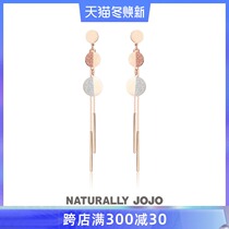 Frosted round tassel earrings female fashion temperament niche design long pendant earrings 2021 new earrings