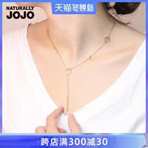 JOJO rose gold necklace LOVE niche design choker female tide titanium steel net red pendant light luxury birthday gift