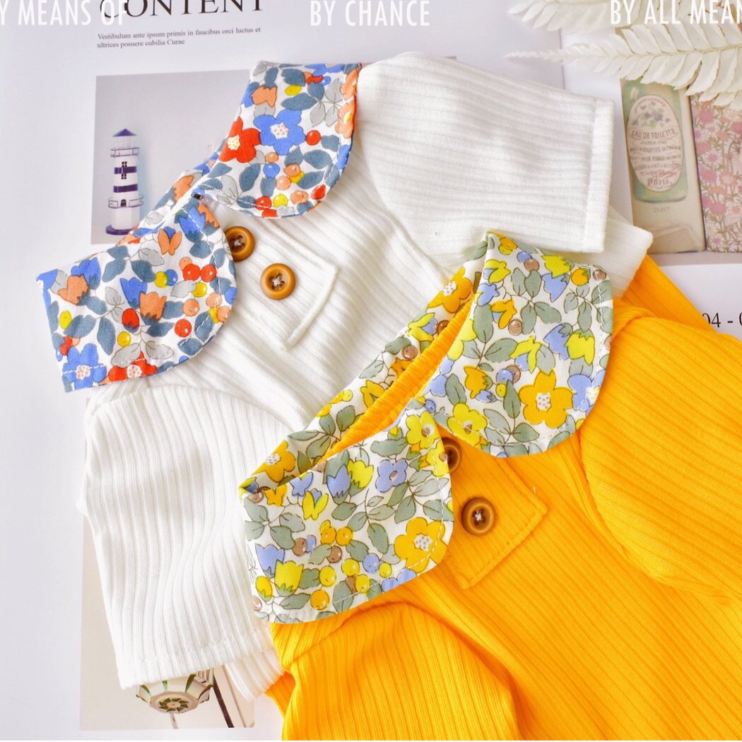 Floral collar literary small youth wind summer thin section Sphinx hairless cat clothes short feet German clothes east short