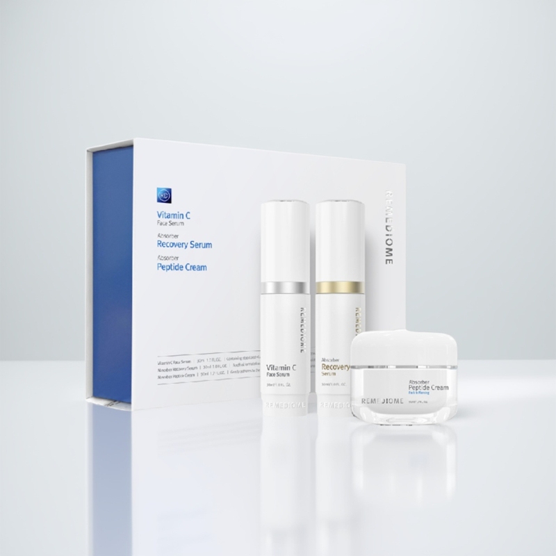 Korean Runmeidi Orunnisou Vc Three-Piece Set [Vc Essence + Regenerating Essence + Peptide Cream]  Free Shipping