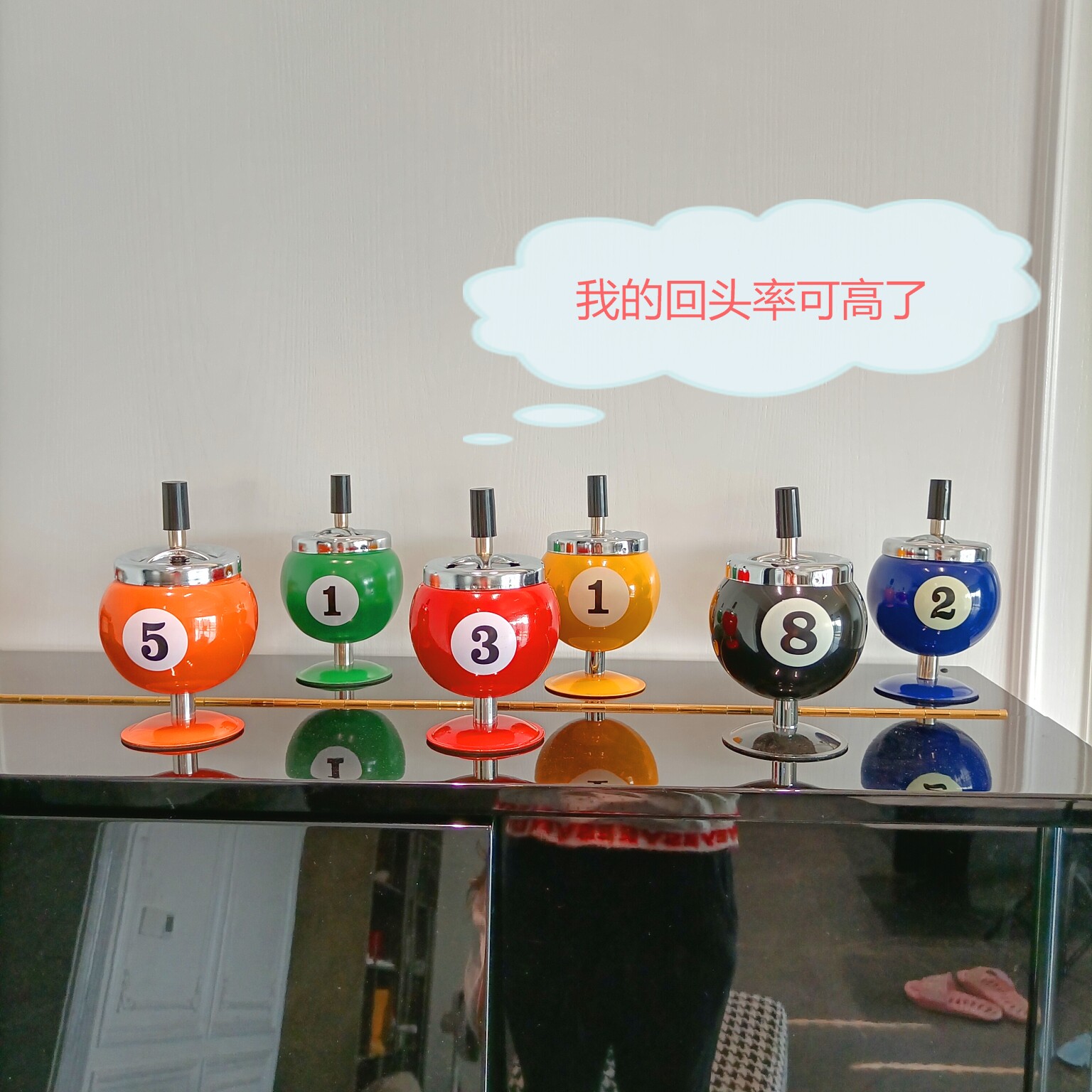 Personality ashtray Large with a lid metal drop-proof cigarette cup Bar KTV billiards living room cigarette cylinder special price