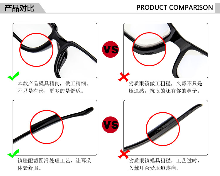 Kính thành phẩm của nam và nữ, khung kính đầy đủ, có thể được trang bị 0 ~ 2000 độ, bất kỳ mức độ nào của ống kính nhựa kính nam