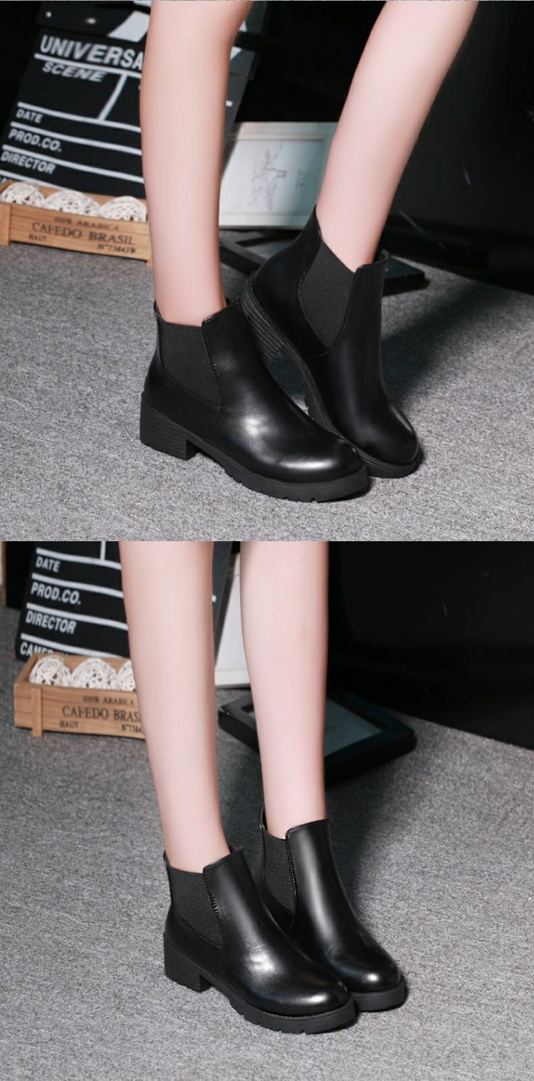 2018 mới bốt ngắn nữ Martin boot retro sinh viên Anh với đầu tròn dày với ống ngắn ống đơn mùa xuân và mùa thu thủy triều giày boot nữ cổ cao hàng hiệu