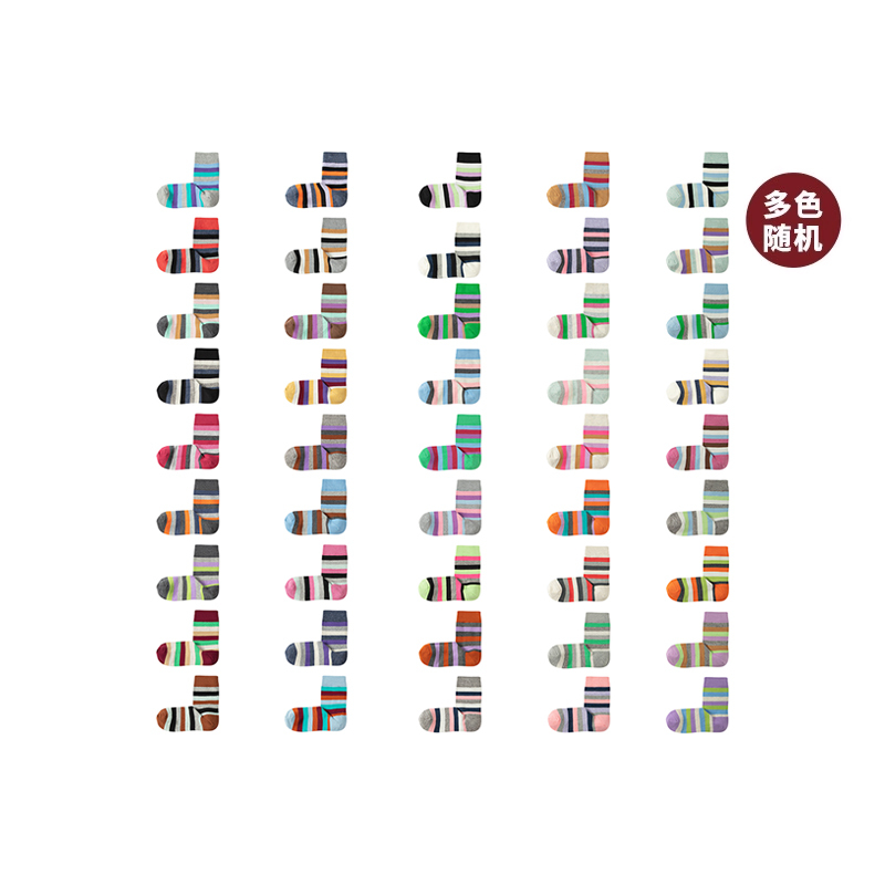 Muji Women's 5-Pair Pack Striped Right Angle Socks Women's Socks Spring 2025 Muji Women's 5-Pair Pack Striped Right Angle Socks Women's Socks Spring 2025
