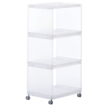 MUJI polypropylene assembled cart with pulleys 3-layer storage rack storage rack