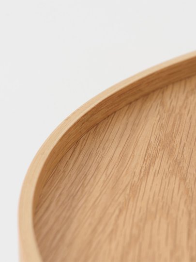 MUJI Маленький круглый стол с деревянной железной ножкой, набор из белого дуба, сборка 3 минуты