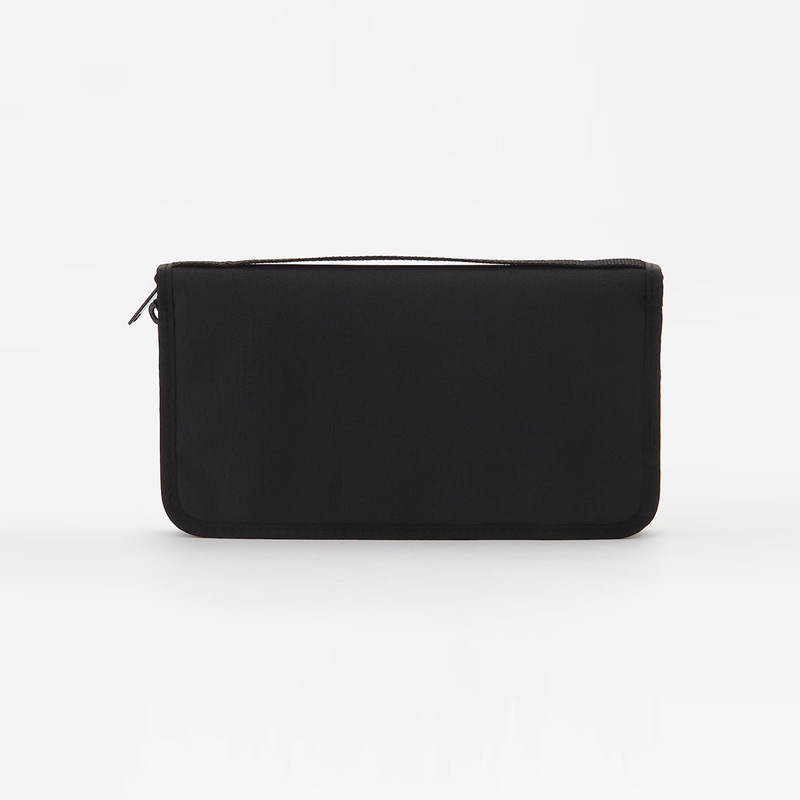 Muji Polyester Fiber Passport Holder with Transparent Inner Pocket for Driver's License and Vehicle Documents