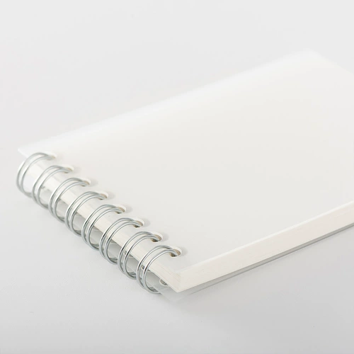 Блокнот MUJI с двойным кольцом в полипропиленовой прозрачной обложке для предшкольного сезона