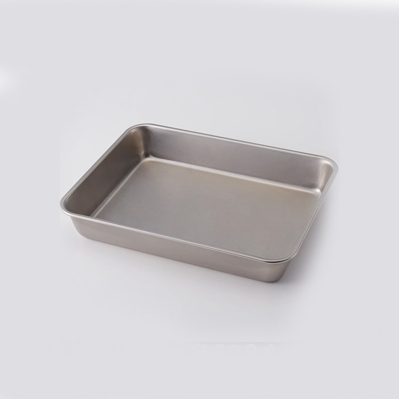 Muji Stainless Steel Square Basin, Food-Grade Square Container for Household Use, Food Preparation Tray