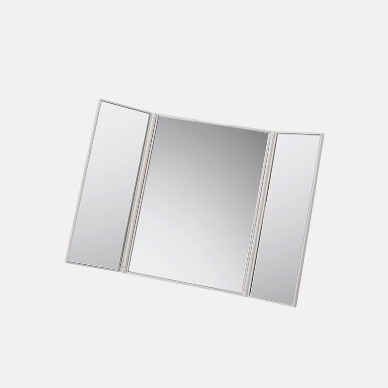 Muji Polystyrene Foldable Three-Sided Mirror, Makeup Mirror, Desktop Mirror Muji Polystyrene Foldable Three-Sided Mirror, Makeup Mirror, Desktop Mirror