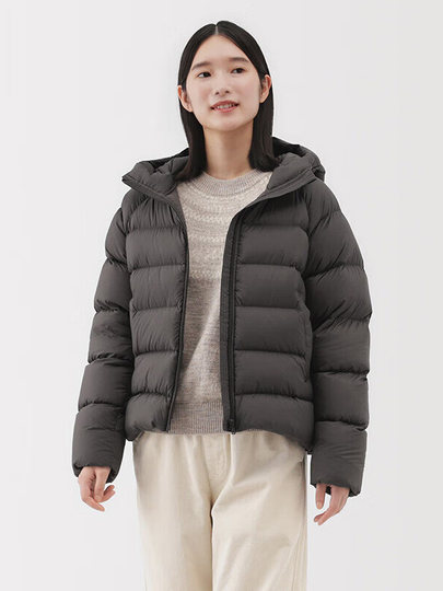 MUJI женская легкая пуховая портативная куртка с капюшоном пуховик женская зимняя куртка