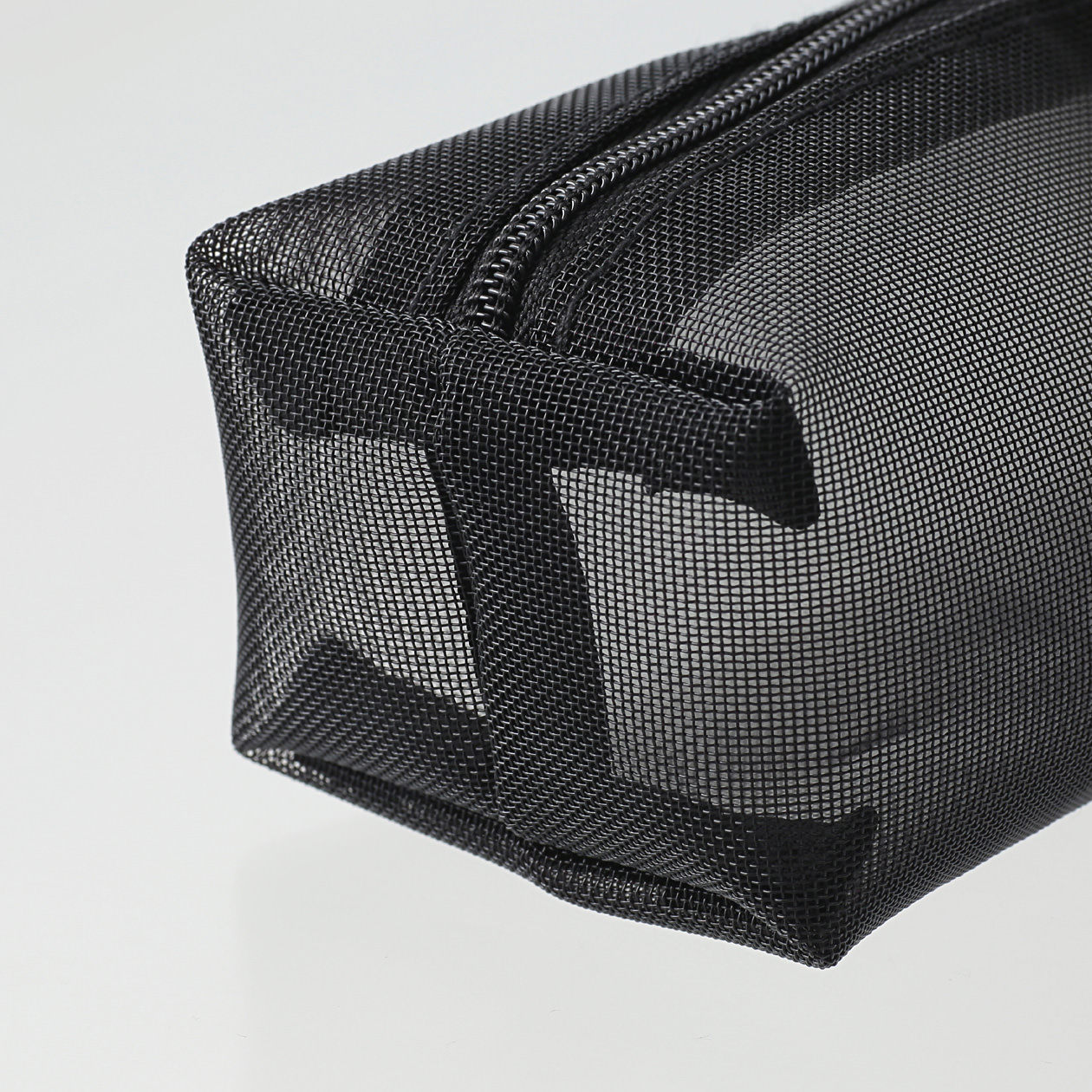 MUJI Nylon Mesh Stiftetui Square - Schwarz