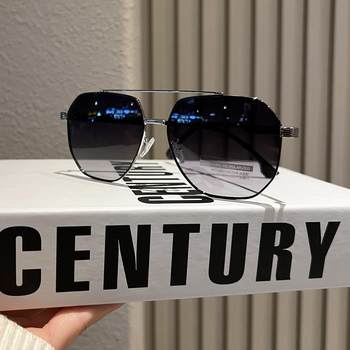 2025 Korean Style New Polarized Aviator Sunglasses for Men, High-End Fishing and Driving Sunglasses with Uv Protection