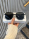 Square Flat Sunglasses for Men, Trendy and High-End, Suitable for Travel and Driving, Uv Protection Sunglasses for Women, Stylish Street Style