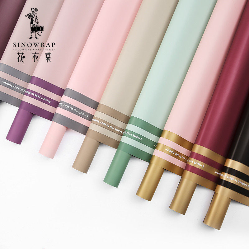 Fancy clothes waterproof flowers bouquet wrapping paper Eurasian paper flower shop floral art bag floral paper material