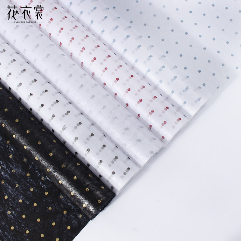Pied cotton candy lining paper polka dot flowers gift wrapping paper waterproof lining paper