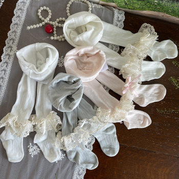 ຍີ່ປຸ່ນໃຫມ່ບາງໆ embroidered lace bow lolita ເດັກນ້ອຍງາມເດັກນ້ອຍເດັກຍິງນັກສຶກສາເຕັ້ນ pants