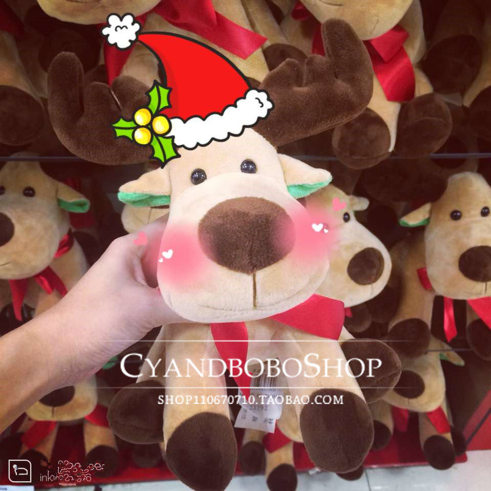 クリスマスの飾り、トナカイの人形、トナカイのぬいぐるみ、クリスマスプレゼント、鹿の置物