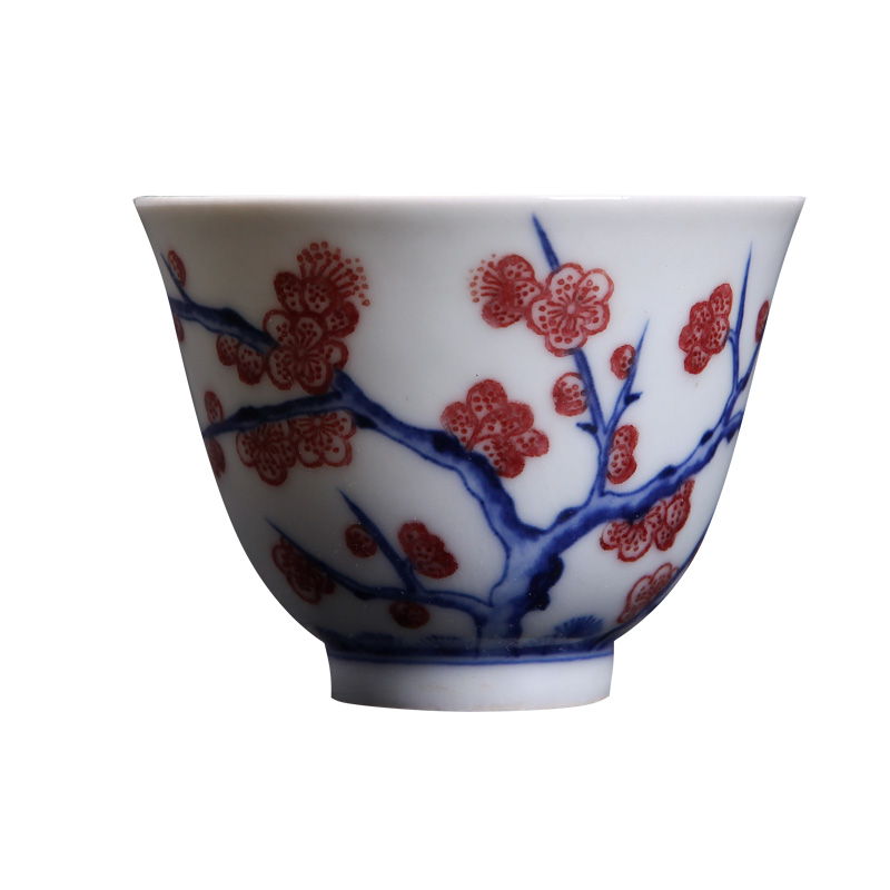 Jingdezhen ceramics hand - made porcelain masters cup cup single single cup sample tea cup master kung fu tea set by hand