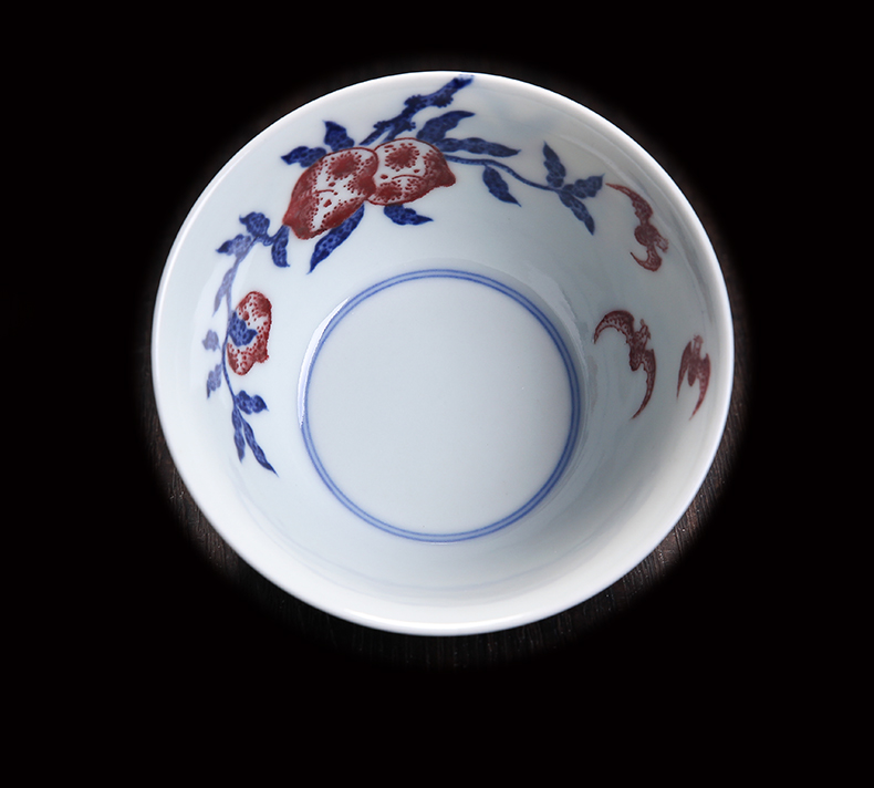 Bo wind jingdezhen blue and white hand maintain kung fu tea cup master cup ceramics pure checking sample tea cup