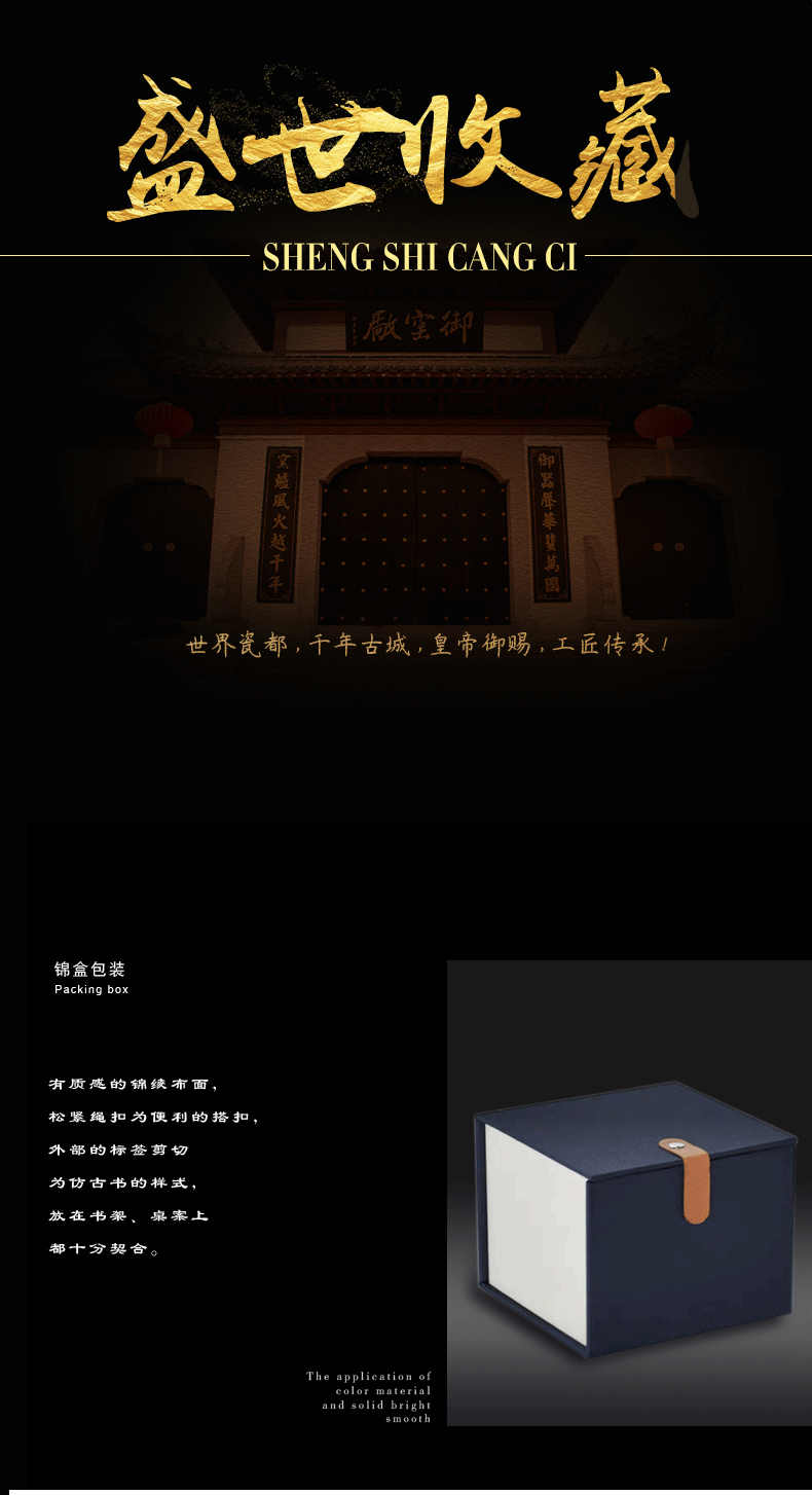His mood and product Wang Chenfeng jingdezhen blue and white landscape master cup hand - made ceramic sample tea cup single CPU kung fu tea cups
