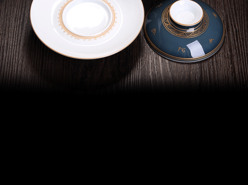 Bo wind jingdezhen tea set three tureen authentic maintain a single kung fu tea cup blue heart sutra cups
