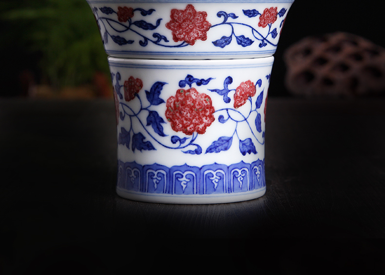 Bo wind jingdezhen blue and white tea strainer) hand - made ceramics filter kung fu tea tea taking of spare parts