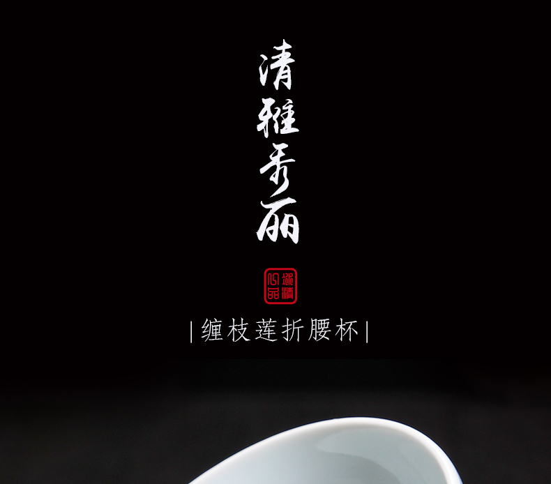 Bo famous collection manual wind cup of jingdezhen blue and white youligong sample tea cup pure hand - made teacup fragrance - smelling cup