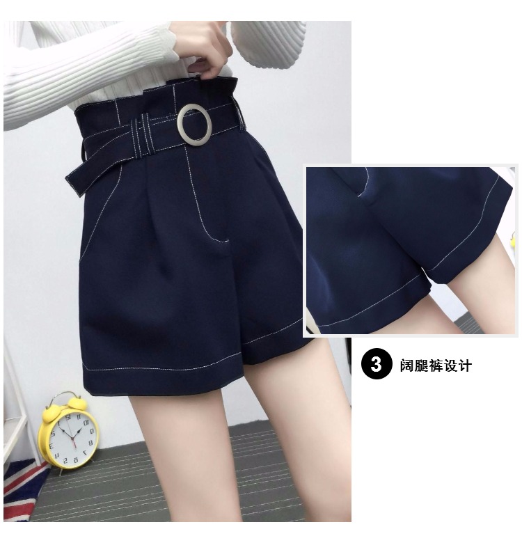 Quần short size rộng hở cạp quần ống rộng mùa thu và mùa đông của phụ nữ béo MM size lớn rộng eo cao mặc quần bốt dày quần ngố nữ đẹp