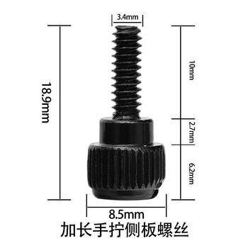 Computer Case Extended Thumb Screws 6 # Fixed Graphics Card Hard Drive Pci Baffle Power Supply Black Metal Screws