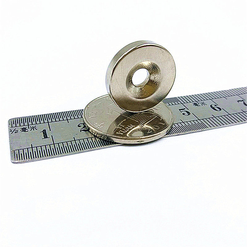 Strong magnet round hole iron-absorbing stone strong magnetic steel cabinet furniture door suction permanent magnet NdFeB magnet 20mm