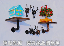 Vintage clothing store display hangers hanging on the wall Hanging point hanging on the wall hangers shelves Wrought iron hooks