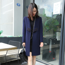 Tassel double-sided cashmere coat women's new autumn and winter sheep plush double-sided wool coat women's middle and long style