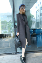 Double-sided woolen coat women's 2021 new long woolen coat cashmere woolen high-end small temperament slim fit
