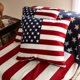 British Simple Gối M Word Flag American Stars and Stripes British Flannel Car Sofa Gối Đệm Ưu đãi đặc biệt - Trở lại đệm / Bolsters