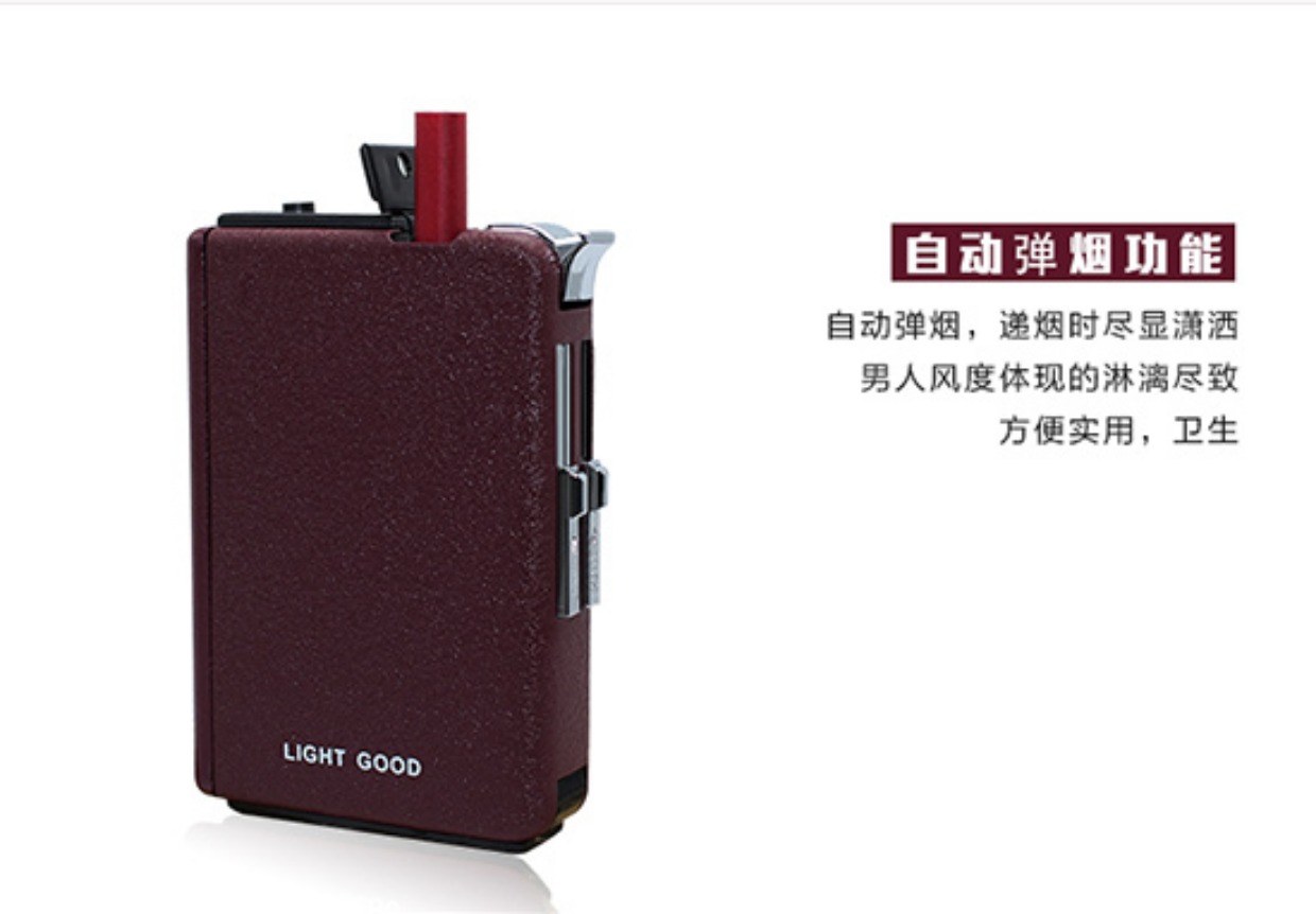 Tự động hút thuốc và hộp thuốc lá nhẹ hơn 10 gói Hộp thuốc lá siêu mỏng sáng tạo cá nhân - Bật lửa bật lửa khò