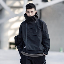 CATSSTAC Functions Tooling Jacket Male Tide Hunting Tandem Hat Jacket Loose Casual Thin Submachine Clothing Male Tide Cards