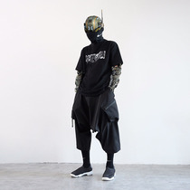 noucism 2019 S S quick tightening waist circumference large capacity pockets low crotch loose 70% samurai pants