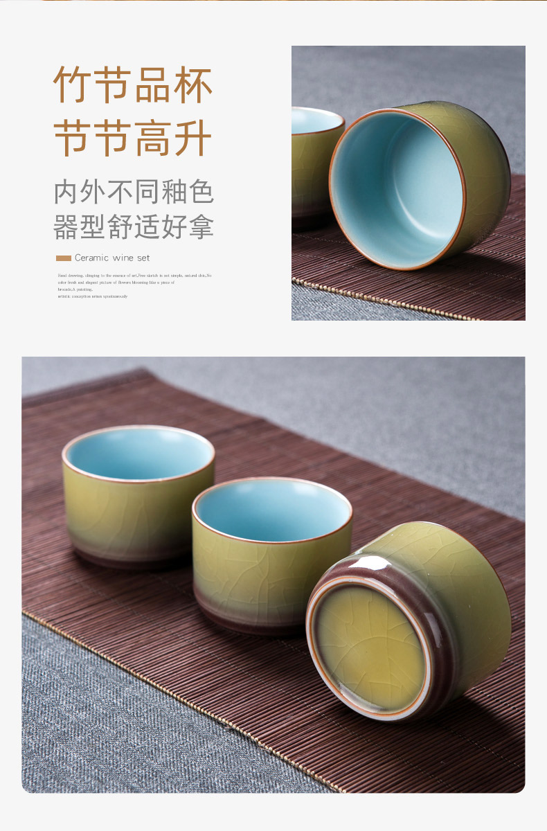 Variable was suit household gifts of a complete set of jingdezhen ice cracked piece sits light mercifully tea tray ceramic tea