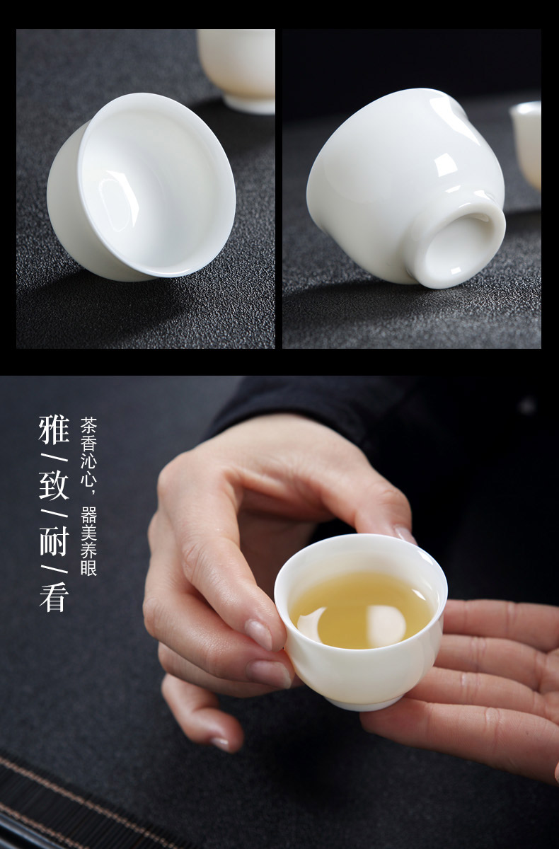 Jingdezhen porcelain kung fu tea set suit small household contracted a visitor set of ceramic pot of tea tureen tea cups