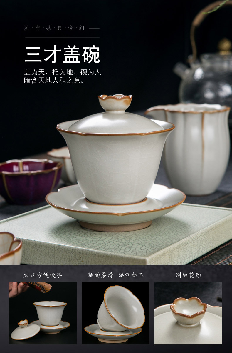 Jingdezhen your up on kung fu tea set suit small household set of portable contracted ceramic cups tureen teapot