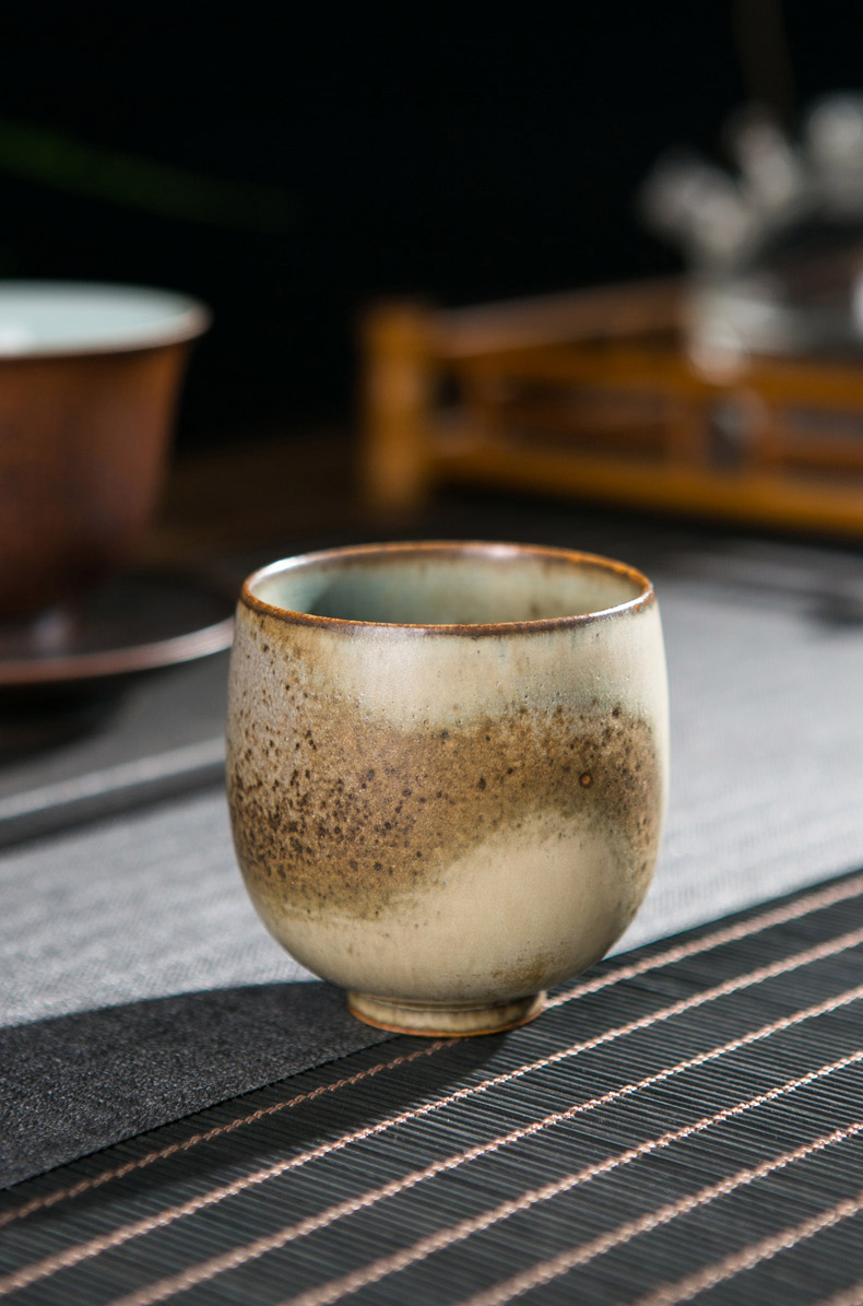 Jingdezhen up built lamp cup ceramic masters cup single CPU kung fu tea tea set, a single small bowl sample tea cup