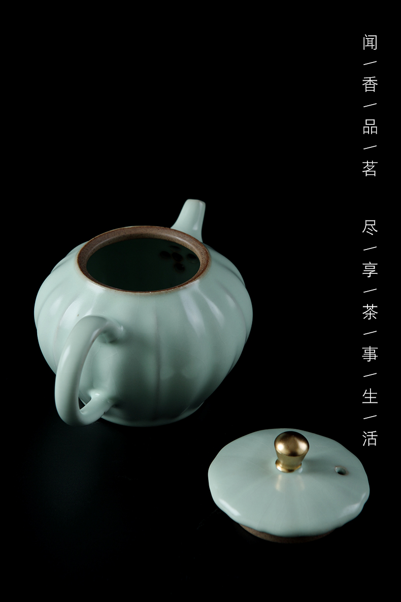 Jingdezhen your up ceramic kung fu tea set suit household light much the see colour of a complete set of tea tureen tea cups Chinese style